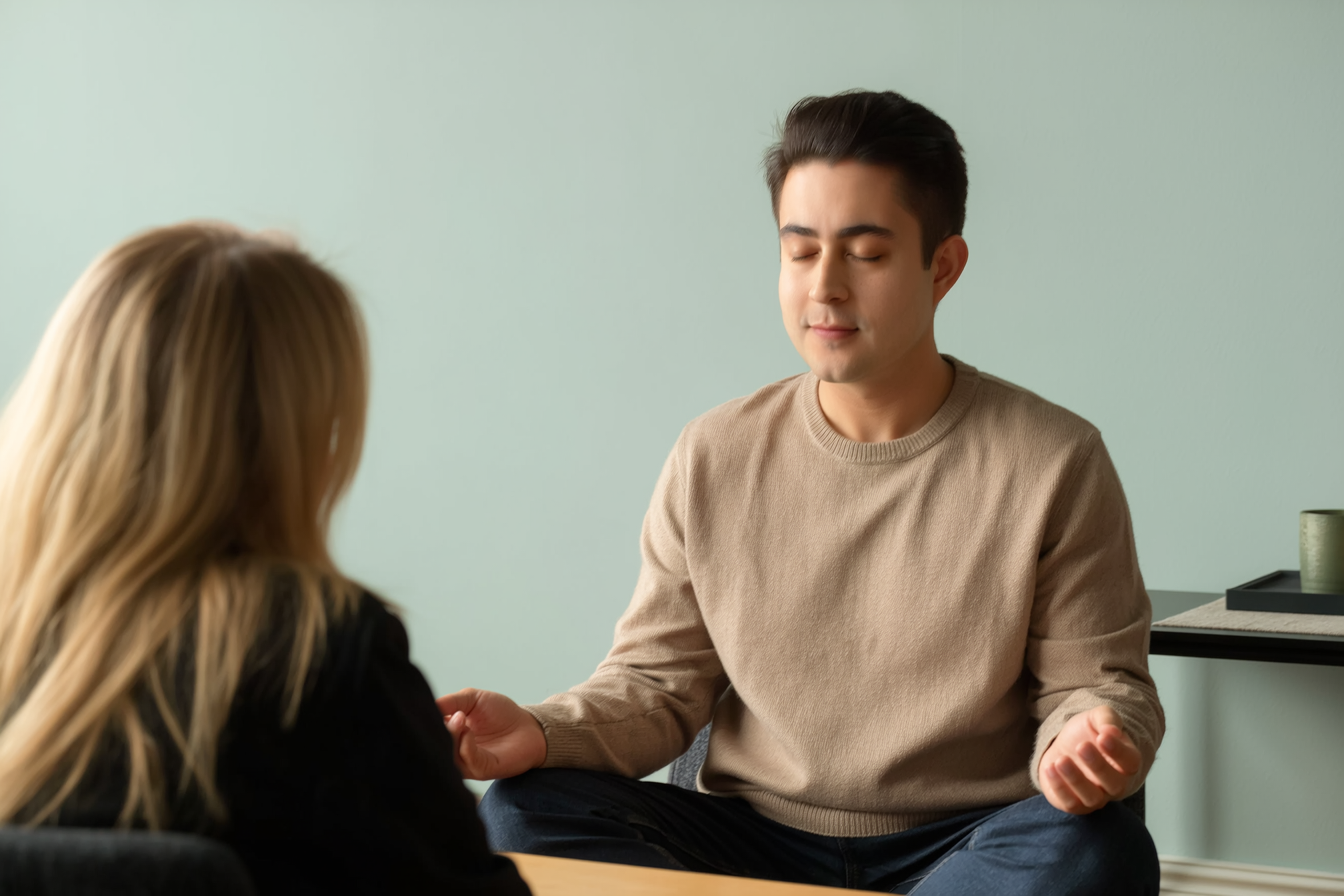 ThetaHealing® practitioner in prayer posture