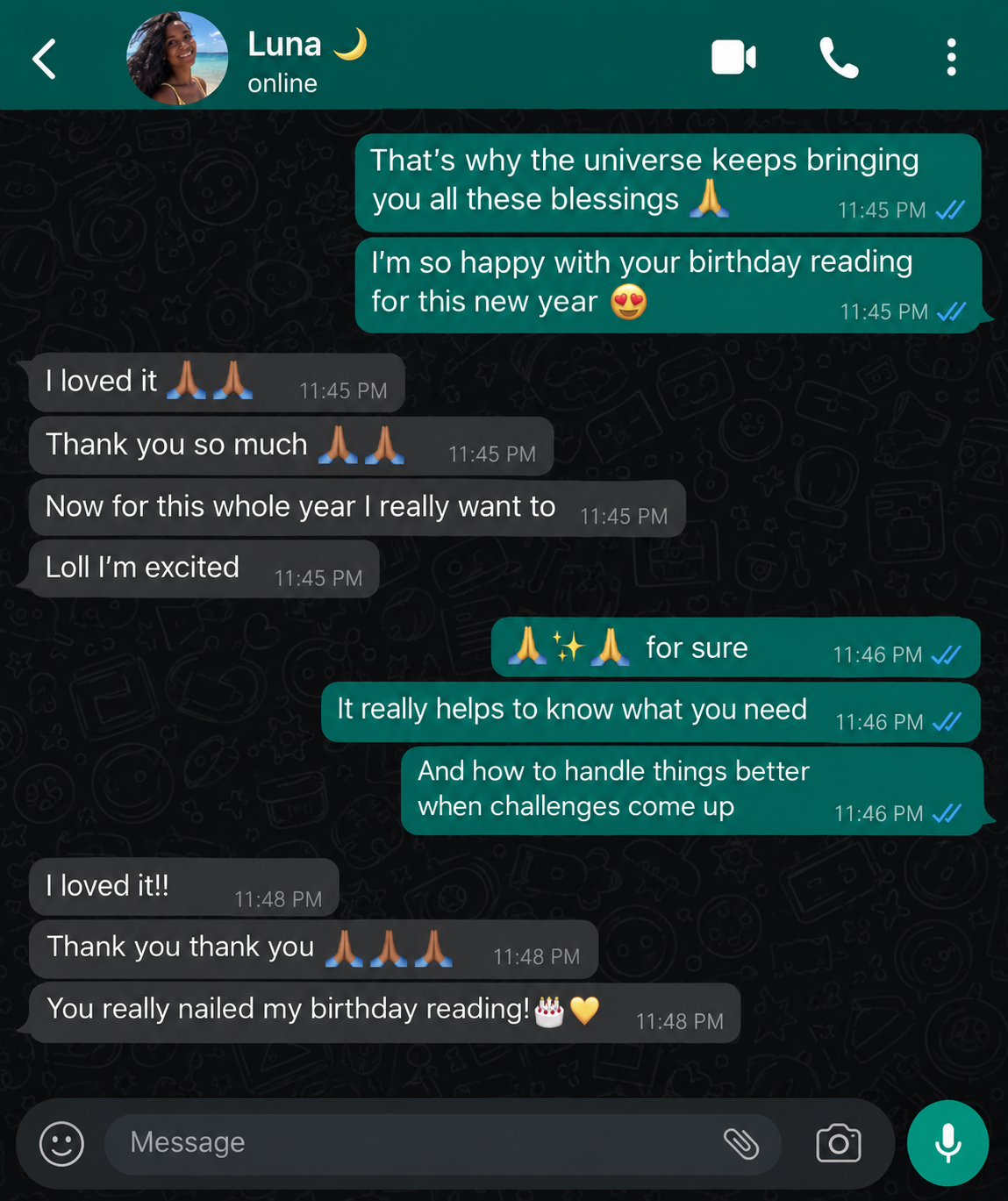 Client message after a session with Igor Guides